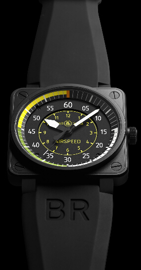 Bell & Ross BR 01 Airspeed Black PVD Steel BR0192 AIRSPEED replica watch - Click Image to Close